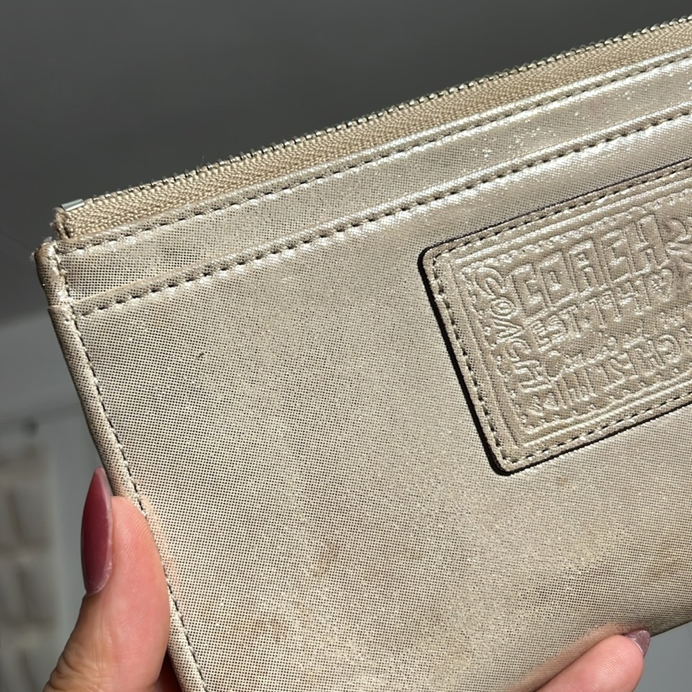 Coach Silvery Champagne Wristlet Wallet - Picture 6 of 8